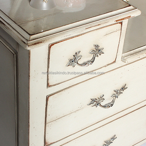 Série de meubles de toilette 7116 en acajou avec miroir et 4 tiroirs, design moderne et minimaliste - Product Image 5