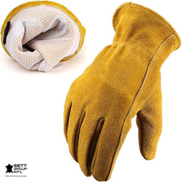 Gants de travail de jardinage OEM à écran tactile en cuir de vachette résistant aux épines pour hommes et femmes, robustes pour les travaux de jardinage, le cyclisme et la pêche