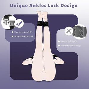 Compra al por mayor de juguetes sexuales eróticos para parejas, <span class=keywords><strong>esposas</strong></span> de mano y tobillos, kit de bondage SM BDSM, ecológico, color personalizado, juegos para adultos. - Product Image 4