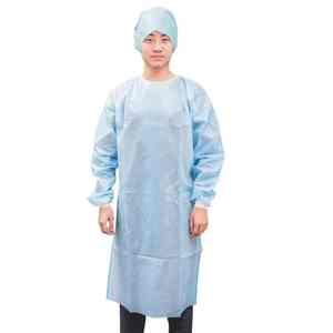 Robe d'hôpital sans manches en non-tissé 100% coton respirant et confortable, uniforme d'hôpital personnalisé, blouses médicales - Product Image 3