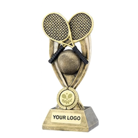 Trophée de tennis en résine fait main WeiVista avec design de modèle pour les compétitions sportives et les objets de collection