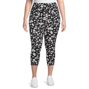 Women's Custom Sublimation Printing Capri <b>Leggings</b> Mid Waist Fitness <b>Leggings</b> with Floral <b>Pattern</b> for Workout Outdoor Activities - Product Image 1