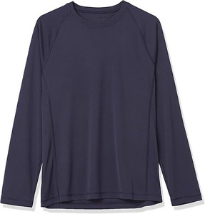 Camiseta de Manga Larga Blanca para Hombre, 100% Poliéster, Secado Rápido, Corte Regular, Cuello Redondo, Color Sólido Informal, Tejido de Punto - Product Image 6