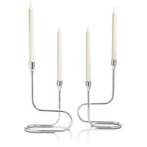 Bougeoir élégant en aluminium argenté pour événement de restaurant d'hôtel et décoration intérieure à utiliser quotidiennement - Product Image 1