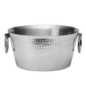 Baignoire de fête de boisson nervurée à Double paroi en acier inoxydable de haute qualité seau à glace élégant pour accessoires de verres - Product Image 2