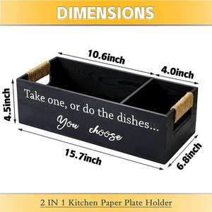 Boîte de rangement pour couverts en bois de pin peint, écologique, pour organiser les couverts et les ustensiles de cuisine - Product Image 6