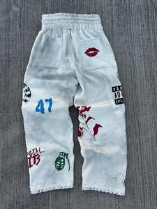 กางเกงวอร์มผ้าฟลีซ100% สำหรับนักวิ่งผ้าฟลีซ300 360 GSM งานตามสั่ง - Product Image 2