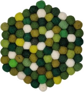 Classic Style Decorative Felt Ball <b>Table</b> <b>Coaster</b> Beast Design Tableware for Parties and Other Functions - Product Image 1