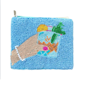 Monedero Bordado con Flores, Diseño Hecho a Mano con Cuentas de Semillas, Monedero Bordado con Cuentas para Viaje por MD HANDICRAFTS - Product Image 4