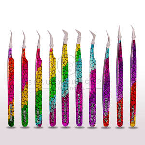 Pince à épiler d'extension de cils colorée de haute qualité série florale outil de cils léger et ergonomique pour les professionnels - Product Image 6