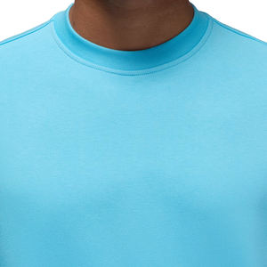 2026 nueva sudadera deportiva transpirable de manga larga azul cielo para hombre, venta al por mayor personalizada, estampado informal, tejido de punto de retazos de invierno - Product Image 4