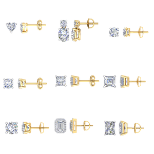 Boucles d'oreilles classiques en or massif 18 carats avec diamants de laboratoire ronds et poires certifiées IGI pour les cadeaux de mariage ou de fiançailles pour femmes - Product Image 3