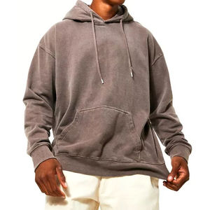 Nuevo estilo de algodón sudaderas con capucha de gran tamaño de alta calidad hechas básicas de algodón mezclado lavado ácido sudaderas con capucha de gran tamaño hechas en Pakistán - Product Image 1