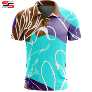 Camiseta de LICRA de poliéster de alta calidad, camisetas de sublimación para hombres, polos de diseño impreso personalizados para hombres - Product Image 5