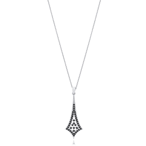 Nouveau Design Black CZ Stone Collier de charme à la mode Fabriqué à la main en argent sterling 925 Bijoux en gros - Product Image 5