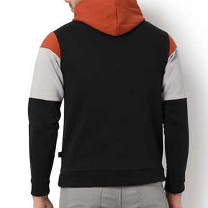 Sweats à capuche contrastés de couleurs à la mode avec le logo de votre marque Sweats à capuche personnalisés pour hommes - Product Image 3