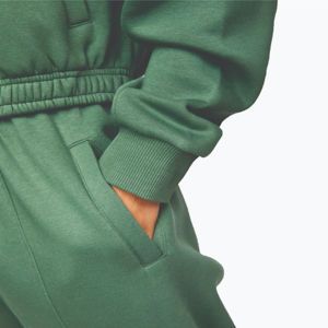 Conjunto de chándal cómodo con cremallera para mujer, ropa deportiva de dos piezas de cintura alta, chaqueta transpirable con cremallera, pantalones elásticos para invierno - Product Image 5