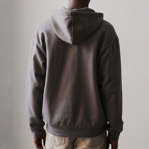 เสื้อฮู้ดดี้ผู้ชายไซส์ใหญ่ ผ้าฟลีซ 100% ผ้าฝ้าย ระบายอากาศได้ดี เป็นมิตรกับสิ่งแวดล้อม น้ำหนักเบา สีพื้น ย้อมสีเรียบง่าย สำหรับฤดูหนาว MOQ ต่ำ - Product Image 3