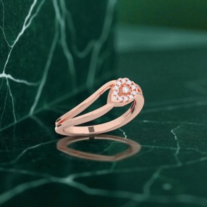 Anillo Unisex de Plata de Ley 0,08 elegante y romántico, conjunto de puntas de corte redondo de diamante cultivado en laboratorio de 925 quilates de/VVS-VS - Product Image 6