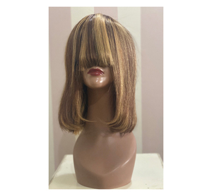 วิก100% บ๊อบเปียโนคอลอร์วิกผมต่อแบบไม่ผ่านกระบวนการ - Product Image 1