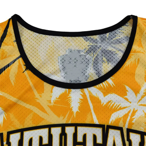 Gym Tank <b>Top</b> Aitutaki Cook Islands Palm Tree Print Tank <b>Top</b> Yellow Breathable Polyester Summer Casual Men's Sleeveless <b>Top</b> - Product Image 4