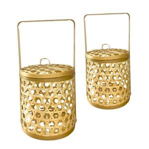 CESTA DE REGALO DE BAMBÚ hecha a mano de primera calidad, Ideal para bodas, festivales, decoración del hogar, cesta de flores para embalaje de regalo - Product Image 1