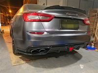 Jupe latérale de lèvre avant en fibre de carbone diffuseur arrière de feu de navigation prolongé aileron arrière pour kit de carrosserie Maserati Quattroporte 17-19