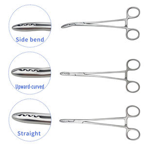 Pinzas Manuales para Tejidos Blandos de 205 mm, Rectas y Curvas, con Dientes de Agarre para Tejidos, Instrumentos Ortopédicos para Mascotas, Autoclavables, Surgiright - Product Image 1