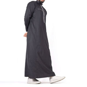 Kaftan Jubbah Thobe pour homme, couleur unie, vêtements arabes Daffah, vêtements islamiques pour adultes, Thobe musulman à vendre, léger, service OEM - Product Image 6