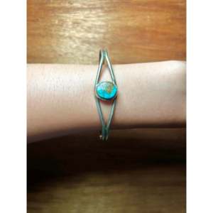 Royston Turquoise & Sterling <b>Silver</b> <b>Cuff</b> <b>Bracelet</b> Navajo Handmade Cultural Collectible Jewelry - Product Image 5