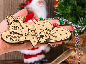 Charms de flocon de neige de Noël pour la fête de Noël Laser gravure pendentif décoration en gros - Product Image 4