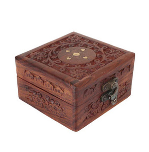 Handmade Modern Style Wood Storage <b>Box</b> for Women's Jewelry Crafted Organizers with Carved Wooden Items Gift Ideas - Product Image 2