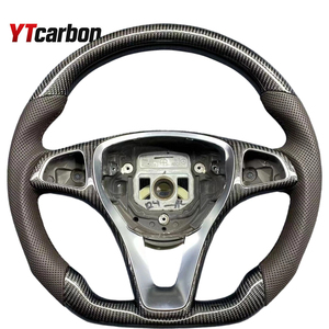 Volante de Cuero Rojo con Fibra de Carbono YTcarbon para <span class=keywords><strong>A180</strong></span> CLA 250 W117 W156 W166 X166 C117 W205 W2013 C218 W213 X253 C253 W447 - Product Image 5