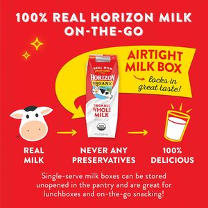 Horizon Organic <b>Shelf</b> Stable Whole Milk <b>Boxes</b>, Pack of 12 - Product Image 3