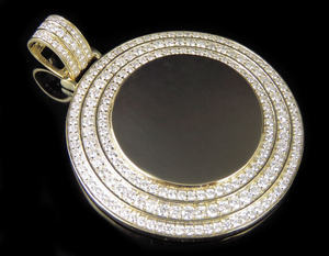 Nouveau Design Photo Mémoire Pendentif Photo Personnalisé Plaqué Or En Argent Sterling Hip Hop Bijoux Rond Moissanite Pendentif Diamant - Product Image 1