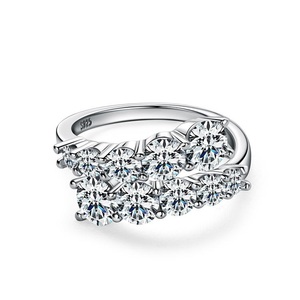 Anillo de Compromiso Clásico de Moda para Mujer, con Moissanita, Plata de Ley S925, Engaste Bypass, Regalo de Cumpleaños, Boda, Día de San Valentín - Product Image 6
