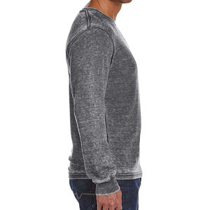 Camiseta de gran tamaño con lavado ácido Unisex, nuevo diseño, estilo callejero para hombre, impresión Digital personalizada Vintage desgastada en patrón sólido - Product Image 3