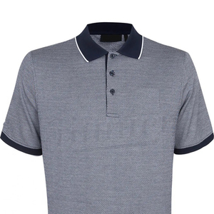 Polo de negocios de 100% algodón para hombre, estampado de tela personalizado con patrón sólido para verano, estilo informal de talla grande - Product Image 6