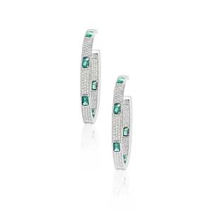 Boucles d'oreilles en diamant Jazz Age Hoops - Product Image 1