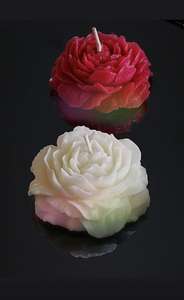 Bougie parfumée en cire de soja faite à la main, design exquis de fleur de pivoine, décoration écologique pour la maison - Product Image 5