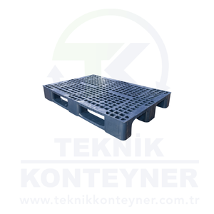 Paletas de Plástico Europeas Ecológicas de Fabricante Turco, 80*120, Alta Calidad, Perforadas, de Una Sola Cara, Industriales, de 4 Vías - Product Image 3