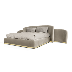 Odette Double <b>Queen</b> King <b>Size</b> Modern Soft <b>Bed</b> Upholstered with Metal <b>Frame</b> Storage Feature for Bedroom Apartment Furniture - Product Image 1