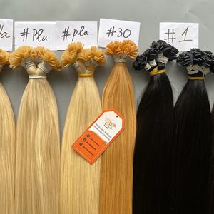Extensions de cheveux en kératine italienne en gros, prix d'usine, cheveux vierges Remy, cuticules alignées, extensions à pointe plate - Product Image 3