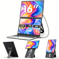 Écran d'extension latérale pour ordinateur portable de 16 pouces, type C, IPS, compatible avec les petits bureaux, idéal pour le codage, la programmation et la conception graphique