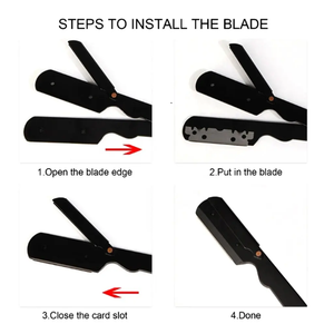 Rasoir à lame unique professionnel de style nouveau, motif araignée, sécurité, acier inoxydable de haute qualité, couteau à raser pour le visage - Product Image 4