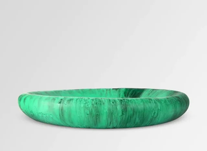 Bol de service en résine vert pour hôtel, restaurant, mariage, approvisionnement rapide, bol à salade en résine personnalisé, vaisselle décorative pour fruits et aliments - Product Image 4