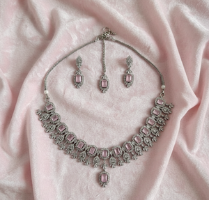 Ensemble de collier et de boucles d'oreilles de mariée de luxe pour mariage et tenue de soirée, bijoux de mode, design traditionnel élégant pour femmes - Product Image 4