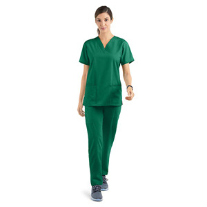 Hauts d'infirmière unisexes solides, blouses médicales d'hiver, uniformes d'hôpital de haute qualité en coton respirant pour salle d'opération, pour médecins et infirmières - Product Image 1