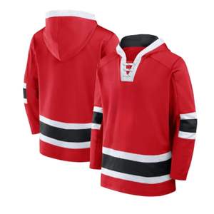 Vêtements d'équipe OEM, maillot de hockey sur glace de dernière conception, lacets avec chiffres appliqués 280 GSM Sportswear, uniforme de hockey sur glace - Product Image 5