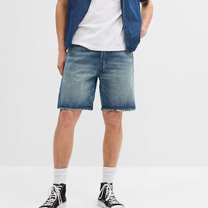 Pantalones Cortos Cargo Tácticos Estilo Vintage para Hombre, Talla Mediana, Lavado Índigo, Cintura Alta, Cierre de Botones, Desgastados, Transpirables, Estilo Urbano - Product Image 4